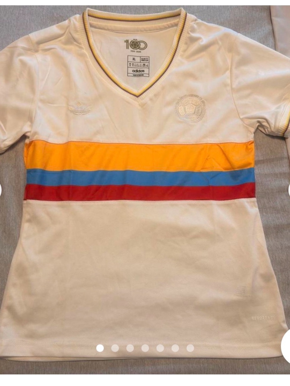 adidas women medium/kids XL 100 years of Colombia soccer Jersey